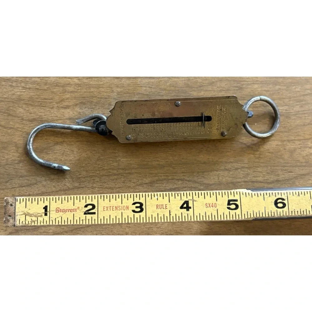 Vintage Pocket Balance Hanging Brass Scale Made In Germany